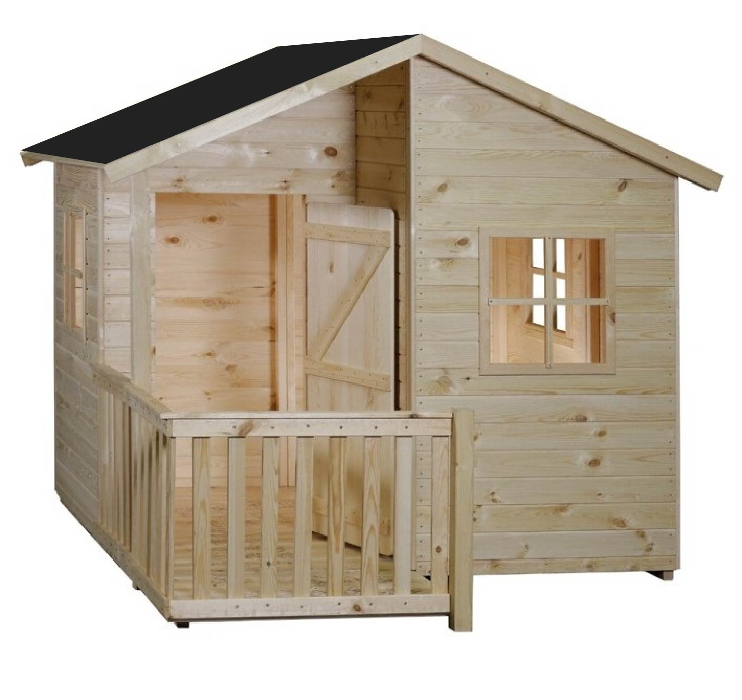 Dětský dřevěný zahradní domek s terasou MIA 1,6 x 1,2m