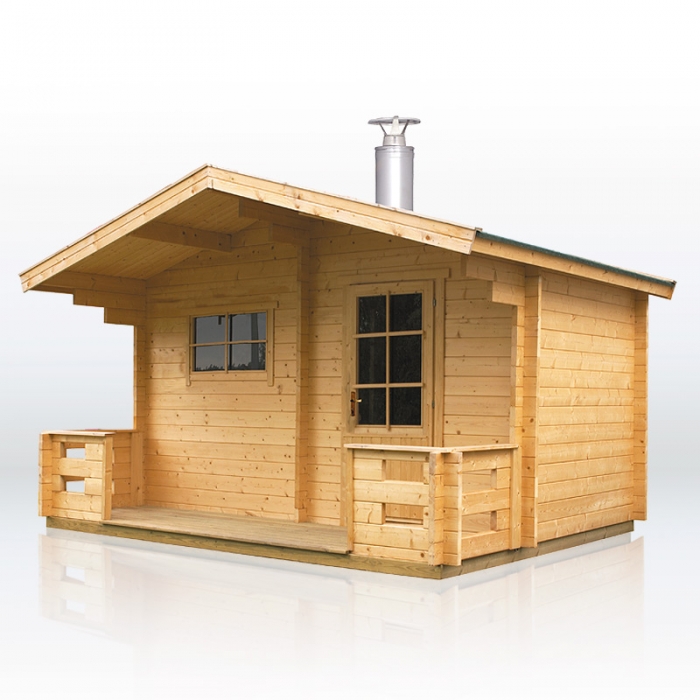 Venkovní sauna RONDA 400 x 300 cm, 24mm